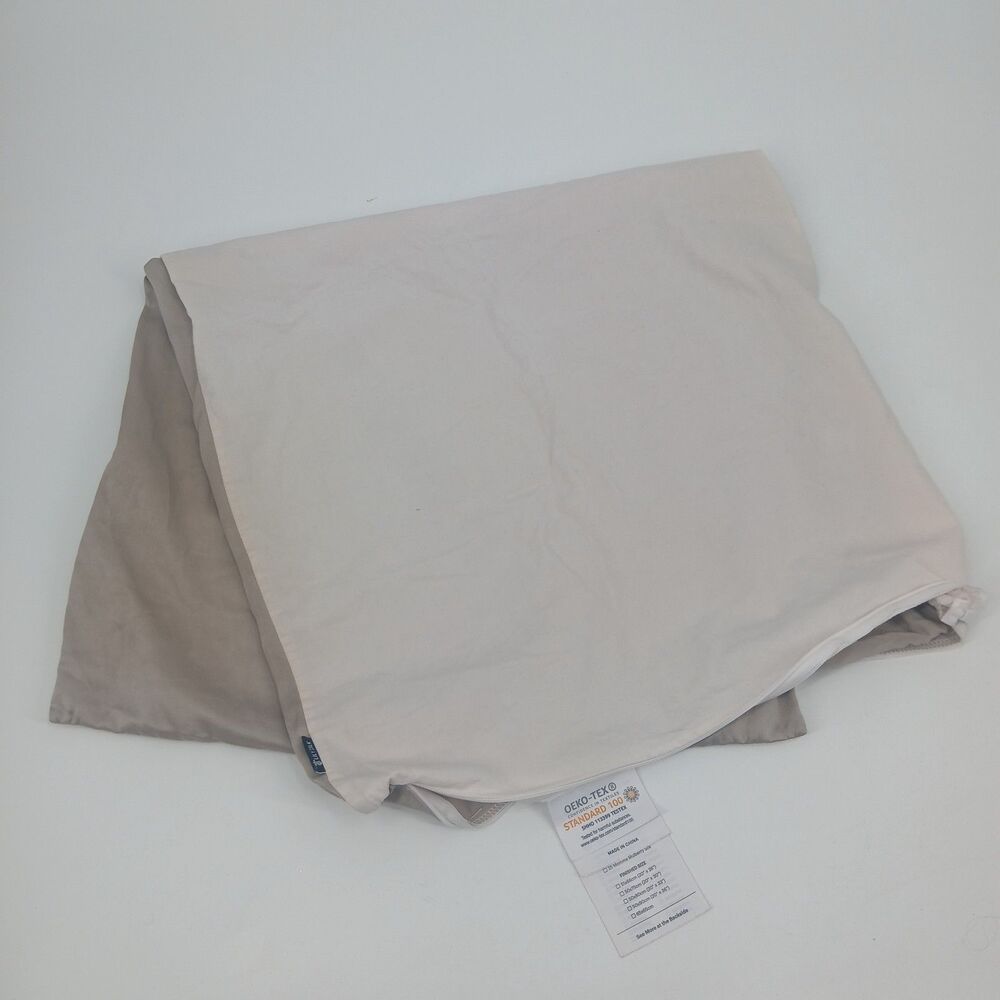 cream and tan lily silk standard pillow case zipper silk single sheet